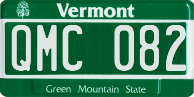 VT license plate QMC082