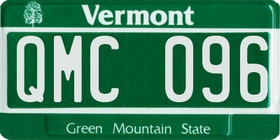 VT license plate QMC096