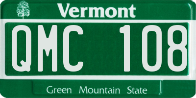 VT license plate QMC108