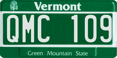 VT license plate QMC109