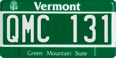 VT license plate QMC131