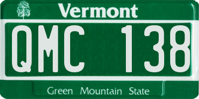 VT license plate QMC138