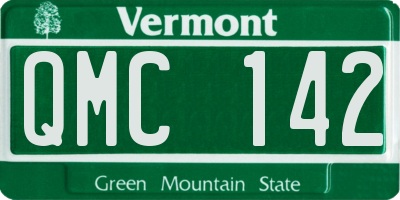 VT license plate QMC142