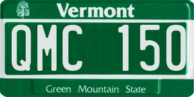VT license plate QMC150