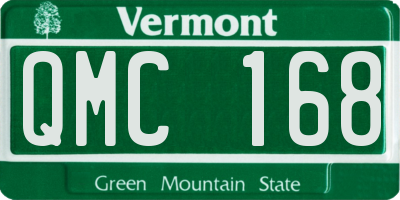VT license plate QMC168