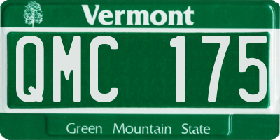 VT license plate QMC175