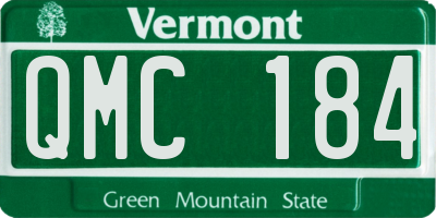 VT license plate QMC184