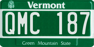 VT license plate QMC187