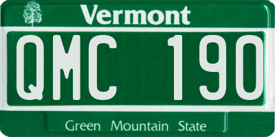 VT license plate QMC190