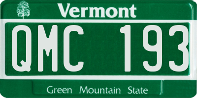 VT license plate QMC193