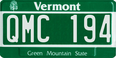 VT license plate QMC194