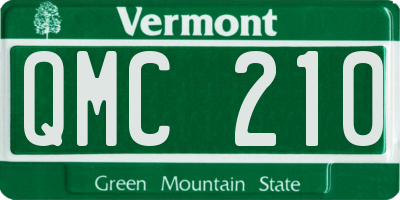 VT license plate QMC210