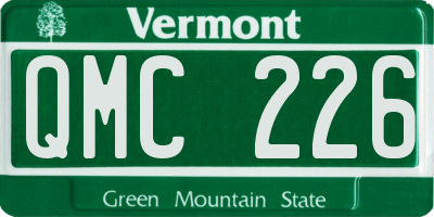 VT license plate QMC226