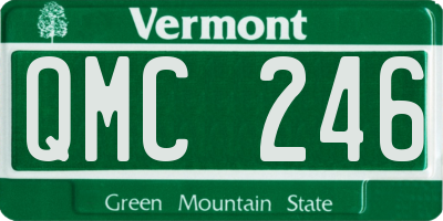 VT license plate QMC246