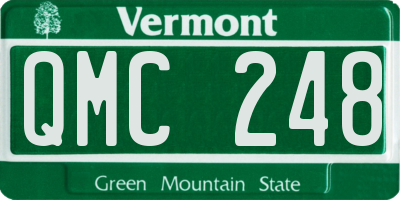 VT license plate QMC248