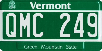VT license plate QMC249