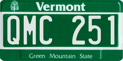 VT license plate QMC251