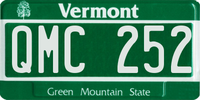 VT license plate QMC252