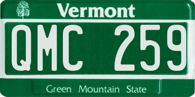 VT license plate QMC259