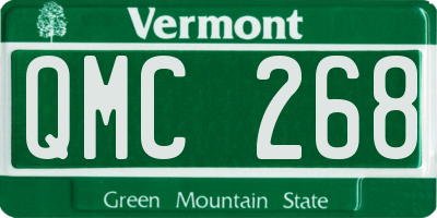 VT license plate QMC268