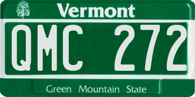 VT license plate QMC272