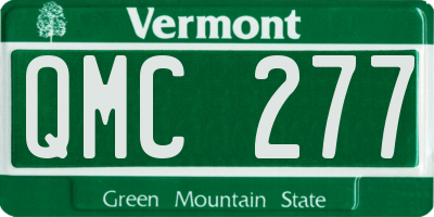 VT license plate QMC277