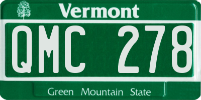 VT license plate QMC278