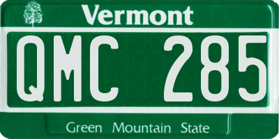 VT license plate QMC285