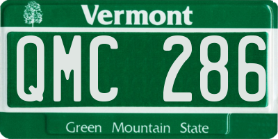 VT license plate QMC286