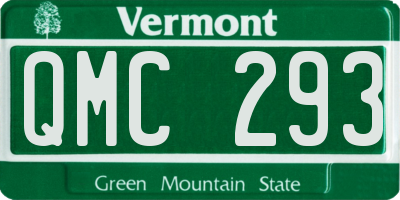 VT license plate QMC293
