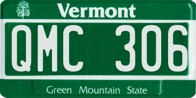 VT license plate QMC306