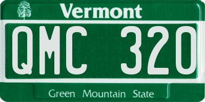 VT license plate QMC320