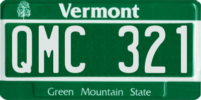 VT license plate QMC321