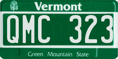 VT license plate QMC323