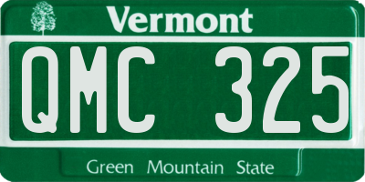 VT license plate QMC325