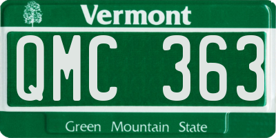 VT license plate QMC363