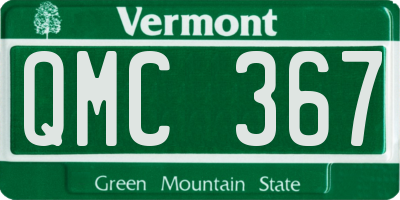 VT license plate QMC367