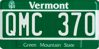VT license plate QMC370