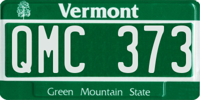 VT license plate QMC373