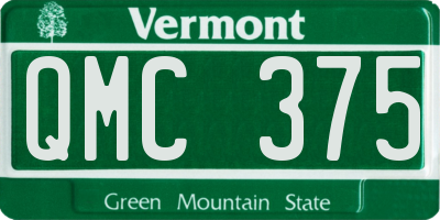 VT license plate QMC375
