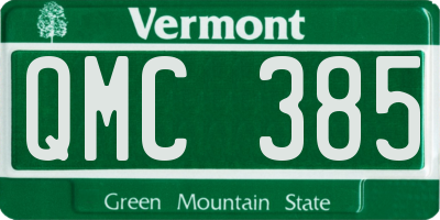 VT license plate QMC385