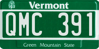 VT license plate QMC391