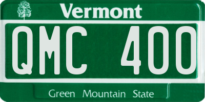 VT license plate QMC400