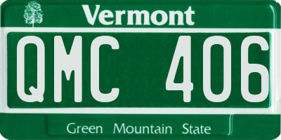 VT license plate QMC406
