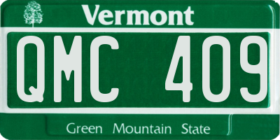 VT license plate QMC409