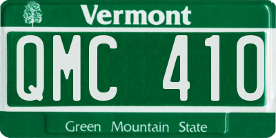 VT license plate QMC410