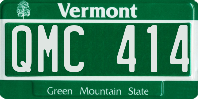 VT license plate QMC414