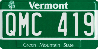 VT license plate QMC419