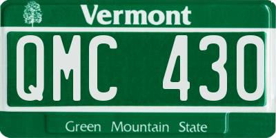 VT license plate QMC430