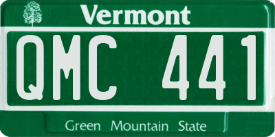 VT license plate QMC441